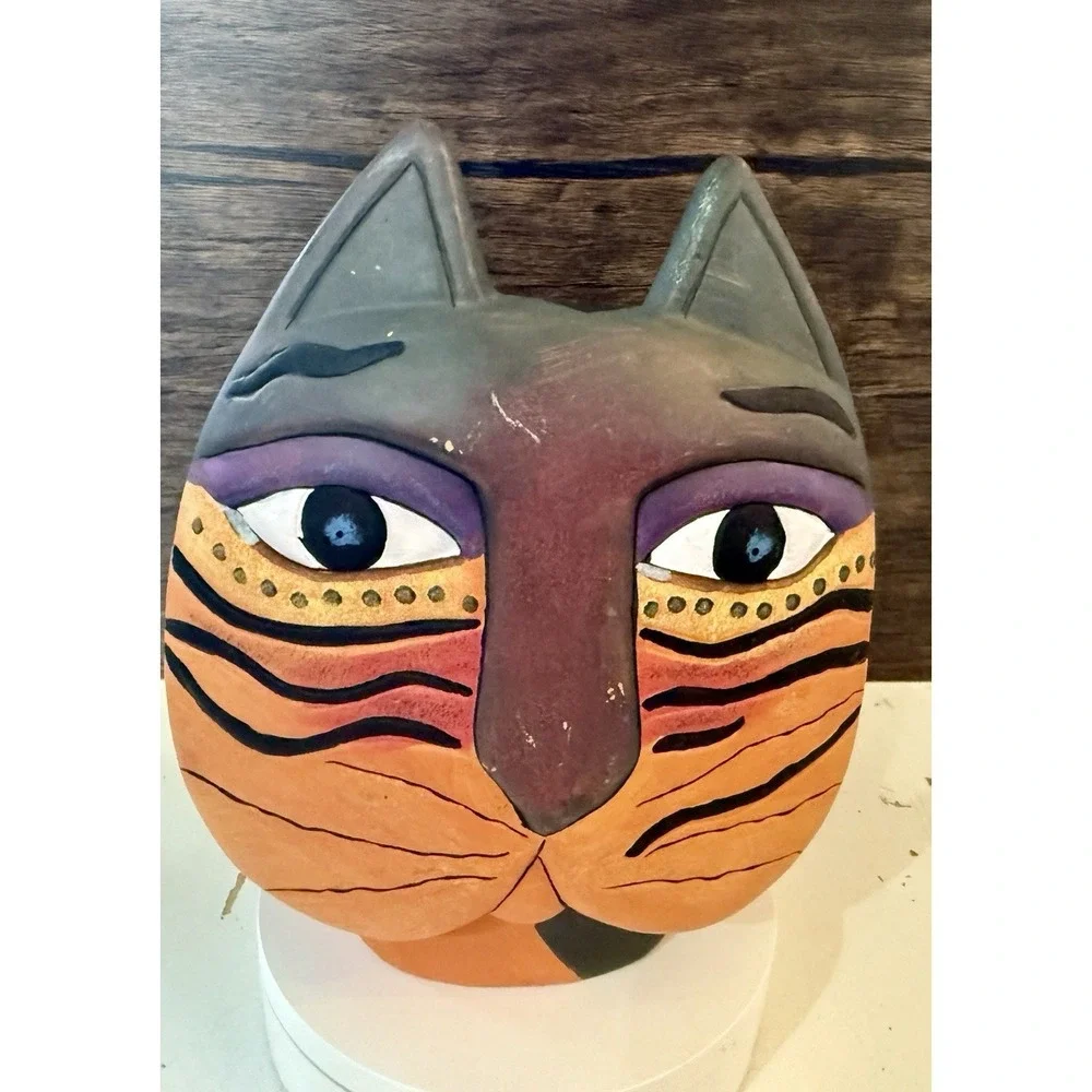 Penco‎ Industries Vintage Tribal Cat Vase.